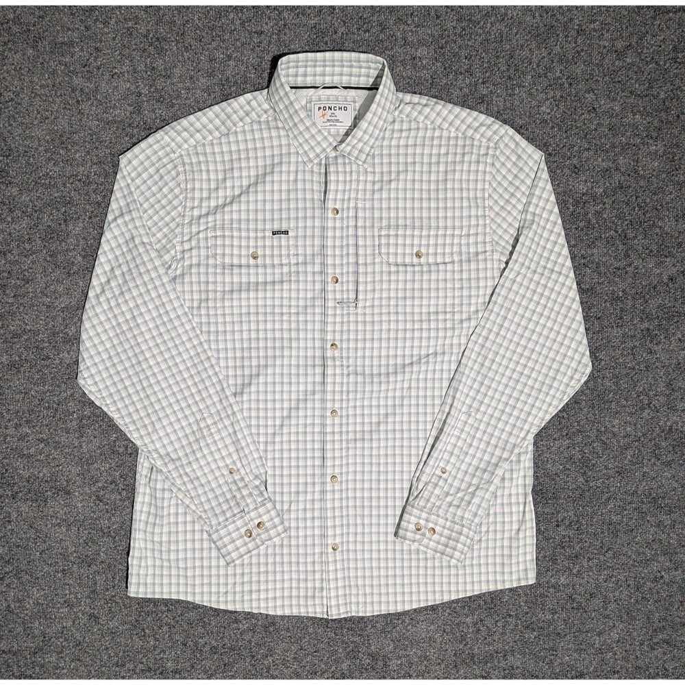 Poncho Shirt Mens XXL Slim Fit Long Sleeve